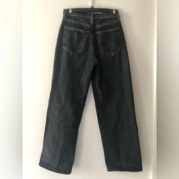 Agolde Low Slung Baggy 30.5” Jeans in Ditch Grey Wash Size 23 Waist Relaxed Fit - Picture 12 of 16